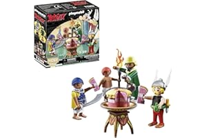 Playmobil 71269 Astérix : Le gâteau empoisonné d'Amonbofis - avec Le goûteur de Cléopâtre, Amonbofis, Son Assistant Tournevis - Les Aventures d'Obélix - Histoire & Imaginaire - Dès 5 Ans