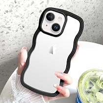 COVERLY for iPhone 14 Plus Case Transparent Curly Wave TPU Cover ...