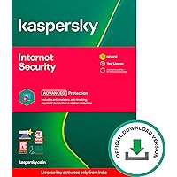 Kaspersky Internet Security Latest Version - 1 PC, 1 Year (Code emailed in 2 Hours - No CD)
