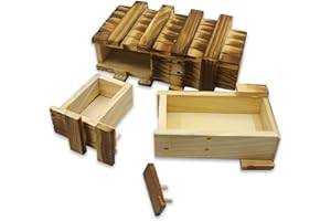 MYUILOR Secret Puzzle Box für Erwachsene Magische Geldhalter für Erwachsene und Karte Holz Geheimfächer Geschenkkarten Etui Halter Japanische Puzzleboxen Fall Geschenke