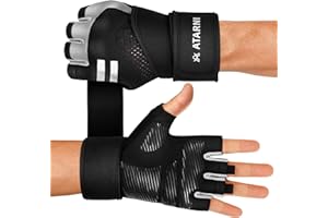ATARNI Gants de fitness pour homme et femme - Gants de sport avec protection du poignet et adhérence parfaite - Gants de gym pour les sports de force, la musculation, l'haltérophilie, le bodybuilding,