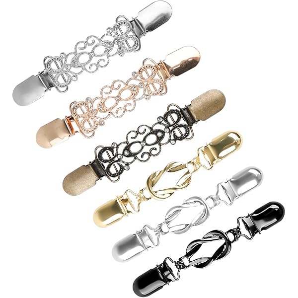 4 Stück Vintage Taillen-Cinch-Clips – Aus Legierung, Für Kleider, Pullover & Schals