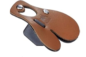 ‎ELTORO elToro Fingertab - Ledertab mit Fingertrenner – Schießhandschuh aus 3 Schichten (Leder, Gummi, Wildleder) – Robuster Fingerschutz für präzises Bogenschießen, langlebiges Zubehör für Linkshand