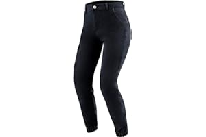 OZONE MOTO Jane Lady Women's Motorcycle Jeans, Aramid Fibre Lining, Knee Protectors Level 2, Pockets for Hip and Coccyx Protectors, Cargo Pocket, Jogger Fit