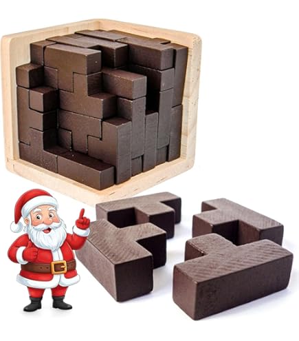 Casse-Tête En Bois 3D Tetris – Puzzle Géométrique Pour Enfant, Ado Et Adulte, Développe Logique Et Coordination