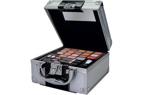 bonvoyage, Coffret Maquillage Femme pour Yeux, Lèvres et Visage, avec Ombres Yeux, Rouges à Lèvres, Illuminateur, Bronzant et Plus, Accessoires Inclus, Travel in Colour