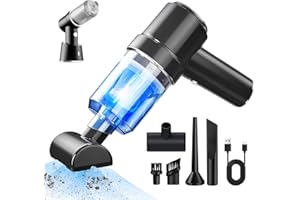 LULUANPING Aspirapolvere Portatile, Aspirabriciole Senza Fili potente, Aspira Briciole Elettrico Senza, Con Filtro Lavabile, Ricaricabile Aspirapolvere Portatile Per Auto, Casa, Ufficio, Aspira Peli Cane (Nero)