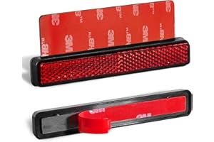 polarmotor catadioptrico moto homologado E4 catadrioptico 108 x 18 x 10 mm Incluye placa de montaje de aleación de aluminio,Reflector para motocicleta 2 unidades