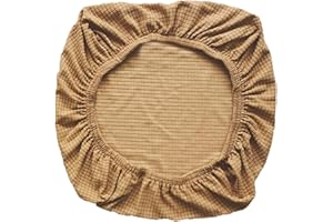 Sunnyway Dehnbarer Bürostuhlbezug, Schonbezug für Computerstuhl und Schreibtischstühle, Sitzbezug aus Spandex, maschinenwaschbar Schutz vor Staub und Flecken (Braun)