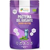 Energy Feelings Unflavored Vegan Pea Protein 1 kg | Vegan Protein Powder for Muscle Mass Gluten Free and Lactose Free 83%, Hi