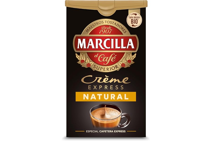 Marcilla Café Molido Crème Express Natural | 250 g | Para Cafetera Express