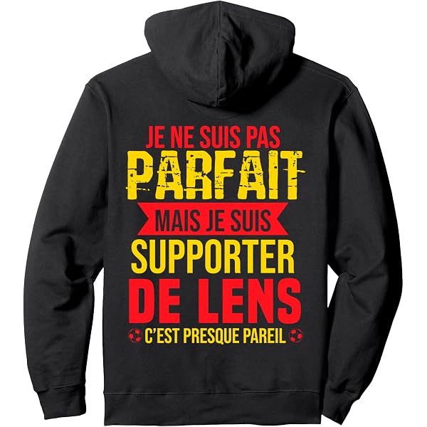 Lensois Sweat à Capuche Supporter Lens Foot Football - Cadeau Idéal Pour Fans Du RC Lens
