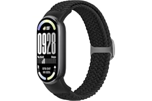 Bcuckood Geflochtenes Armband Kompatibel mit Xiaomi Smart Band 10/9/8, Elastisches Uhrenarmband Solo Loop Nylon Dehnbares Ersatzarmband für Xiaomi Smart Band 10/9/8 für Damen Herren