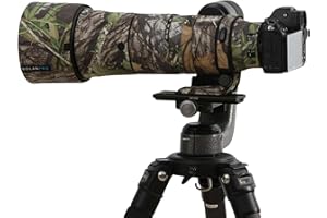 Rolanpro Custodia impermeabile mimetica per obiettivo Nikon Z 180-600 mm F/5.6-6.3 VR, copertura antipioggia, custodia protettiva per obiettivo, #17, giungla impermeabile