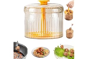 PELINUAR Máquina de albóndigas translúcida, máquina manual de albóndigas, herramienta para hacer albóndigas, herramienta de fabricación de albóndigas extruidas de cocina, juego creativo para hacer albóndigas