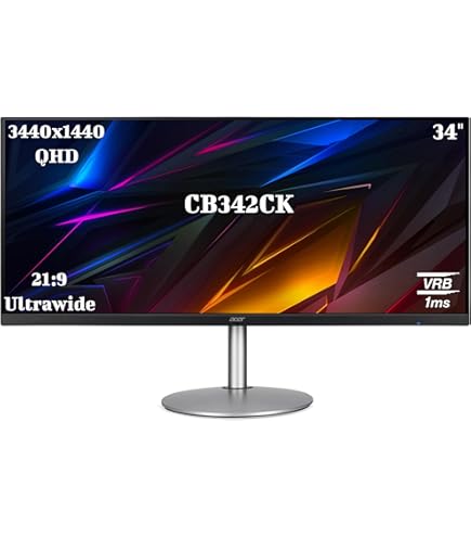 (未使用･未開封品)　Acer CZ340CK - LED monitor - curved - 34&quot; - 3440 x 1440 - IPS - 300 cd/m2 - 5 ms - HDMI HDMI (MHL) DisplayPort Mini DisplayPort - speak qdkdu57 Amazon.co.jp: Acer CZ340CK - LED monitor - curved - 34