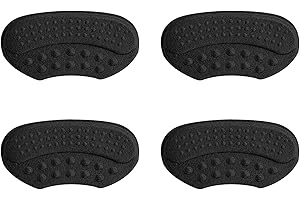 HUSAIHU 2 Pair Heel Grips Heel Cushion Pads Self Adhesive Heel Pads Shoe Size Reducer Shoes Pads for Women and Men Most Shoes, Prevent Heel Slipping Out, Rubbing and Blisters (Black, 3MM)