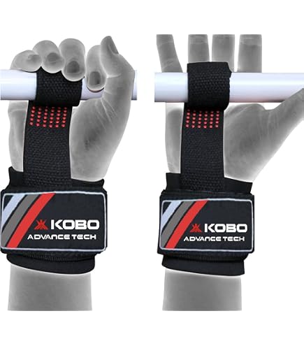 Buy Kobo Power Weight Lifting Training Gym Wrist Straps With Metal Loop