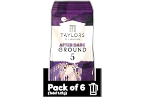 Taylors of Harrogate After Dark Ground Coffee, 200 g (Pack of 6 - Total 1.2kg)