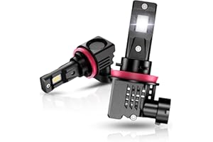 NOVSIGHT H11 LED Headlight Bulbs - 1:1 Mini Design 80W 18000LM 6500K H8/H9 Headlight Bulbs, Plug and Play, Replacement Halogen and Xenon H11 Bulbs, IP68 Waterproof, Pack of 2