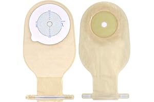 GEYIWSSXY 20PCS One Piece Ostomy Bag, Drainable Pouches Colostomy Bag Stoma Bags Incontinence Bags for Ileostomy Care Supplies, Cut to Fit 20-65MM