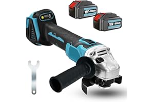 ANUPTTA Smerigliatrice Angolare, Compatibile con Makita DGA517Z, 18V BL1840 BL1850 BL1860 Smerigliatrice Angolare Elettrica, Diametro di 125mm con 2x 5.5Ah Batteria e,1 Accessori, Per Taglio