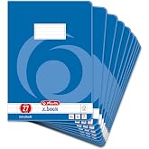 Herlitz 3322708 Notebook A4 Lined with Inner and Outer Margin 27 Design 16 Pages Pack of 10