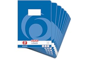 ‎HERLITZ Herlitz Schulheft x.book A4, liniert, beidseitiger Rand, Lineatur 27, 16 Blatt, 10 Stück