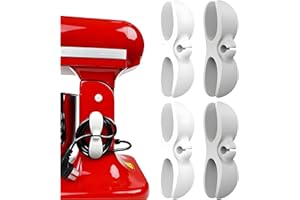 JUJUBE PRODUCTS 4 Pack Upgraded Cord Organizer for Kitchen Appliances with Self Adhesive Mount - Stick On Cord Organizer for Appliances, Cord Holder Cord Winder for Pressure Cooker, Blender, Mixer, Toaster