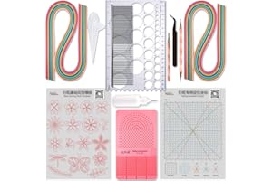 JUYA Quilling Set Clásico de Papel y Herramientas QK10 (Rosado, sin pegamento)