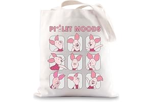 BWWKTOP Funny Piglet Tote Bag Piglet Moods Inspired Gift Piglet Shoulder Bag Piglet Merchandise