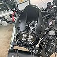 Lorababer Headlight Mask Handlebar Fairing Screen Windshield Front Cowl Cover Headlight Protector Cover Compatible with H-onda CMX500 CMX300 CMX 500 300 Rebel 2017-2019 Motorcycle Parts (Black)