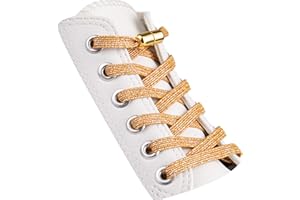 SULPO Płaskie elastyczne sznurówki bez wiązania - Sznurowadła bez wiązania z metalowym zapięciem - Gumowe sznurówki do sneakersów, butów sportowych i casualowych - Dla dorosłych i dzieci