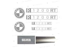 Black Doves Graphics 6pcs Aufkleber kompatibel für Motorrad R1200 RT BMW R 1200 R1200RT (Silber)