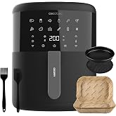 Cecotec Air Fryer 6 L Cecofry Bombastik 6000 Full Hot 1700W | PerfectCook Technology, Accessory Pack Included, 12 Modes, Temp