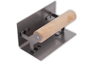 Marshalltown Llana de Esquina Interior Radio Cuadrado, de Acero, para yeseros y revocadores Dimensiones: 127x64 mm, Plata