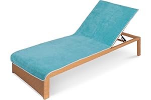 ‎JEMIDI JEMIDI Frottee Schonbezug für Gartenliege Strandliege 80x200cm - Liegenauflage mit Kapuzenüberschlag waschmaschinenfest - versch. Farben