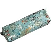 Uoocg Retro Big Brocade Pencil Case for Adults School College Students Girls Green 22cm x 9cm x 4.8cm Makeup Case