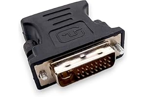 BQTEC DVI-D a VGA Adaptador 24+5 Pin Macho a VGA 15 Pin Hembra Adaptador Convertidor