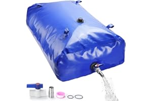 SUKUDON Sac de réservoir de vessie de Stockage d'eau de Baril de collecteur de réservoir d'eau de Grande capacité - Portable et Pliable pour la Livraison d'eau d'urgence, l'irrigation et Plus Encore (1000 L)