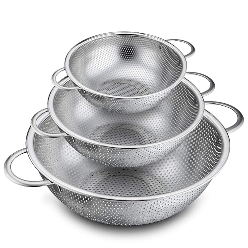 TEAMFAR Sieb 3er-Set, Edelstahl, mikroperforiert