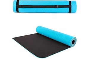 JUST BE... Just Be Tappetino Fitness - Tappetino Yoga - Tappeto Da Palestra - Yoga Mat Con Cinghia Tracolla - Tappeto Antiscivolo Fitness Per Attrezzi Casa Pieghevole 180 Cm X 60 Cm - Spessore 10 Mm