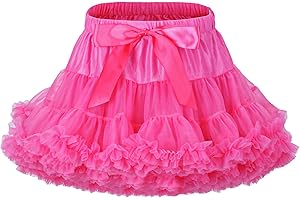 LACOFIA Tütü Rock Mädchen Kleinkind Rüsche Geschichtet Tüllrock Prinzessin Rock Minirock für Party Tanzen(0-10 Jahre)