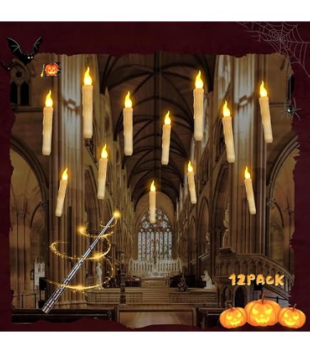 20 Bougies Flottantes LED Harry Potter - Avec Baguette Et Télécommande
