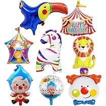 HGSHUO Vaisselle Cirque Pour 12 Invités - Assiettes Gobelets Serviettes Animaux Fête Anniversaire Baby Shower