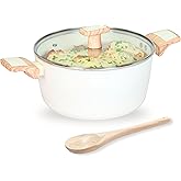 Kreme Ceracook Ceramic Coated Granite Casserole 5.5Ltrs /26cm with Glass Lid, Stew Pot, Biriyani, Rice, ISI Certified, Forged