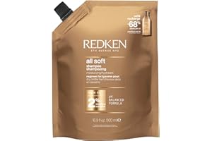 REDKEN - Recharge Shampoing Hydratant pour Cheveux Secs et Déshydratés - Apporte Douceur & Souplesse - Protéines & Huile d'Argan - Produit Vegan - All Soft - 500ml