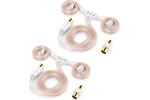 deleyCON 2 Stycken FM AM VHF Radio Antenn Dipol Trådantenn Inomhusantenn 75 Ohm Koaxanslutning HiFi-Mottagare Stereoanläggnin
