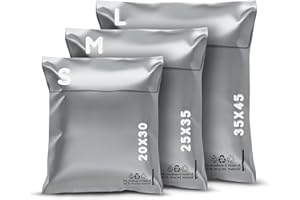 RAGO® Versandtaschen Plastik Warensendung S-10 Stück I M-10 Stück I L-10 Stück I Versandbeutel Selbstklebend und Blickdicht I Plastiktüten Verschließbar I Ideal für Vinted