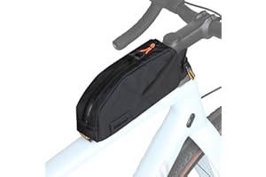 ENJOHOS Borsa Telaio Bici Impermeabile Borsa Tubo Orizzontale Bici Avvitabile Borse Tubo Superiore Bicicletta Borsello Telaio Anteriore per Bicicletta de Corsa, Gravel, MTB Accessori, Nero-1.2L